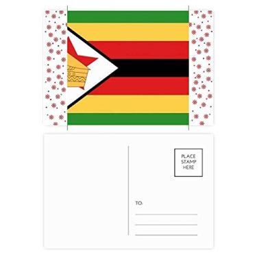 Imagem de Zimbabwe Bandeira Nacional África País Natal Natal Flor Celebração Cartão Postal Bênção Cartão Postal