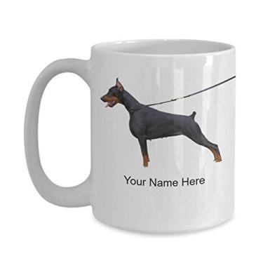 Imagem de Caneca personalizada Doberman-pinscher - Caneca de café para os amantes de Doberman-pinscher Idea - Caneca de cachorro personalizada - Caneca de café de 425 g