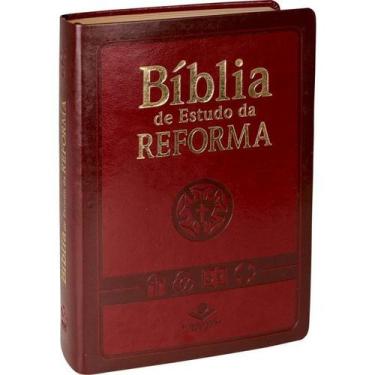 Imagem de Bíblia De Estudo Da Reforma  Ra  Letra Normal  Capa Luxo Bordo (Vinho)