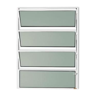 Imagem de Basculante Master Vidro Boreal 80cm x 60cm Brimak Branco