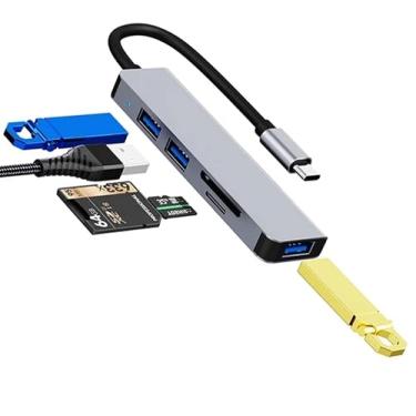 Imagem de Hub Otg Adaptador 5 em 1 PARA Apple iPad com USB C - Mac Mini - Mac Studio - MacBook Air e MacBook Pro