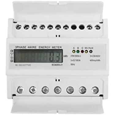 Imagem de Disjuntor inteligente wi-fi, temporizador, tipo trilho DIN, medidor digital de KWH, inteligente, trifásico, 4 fios, eletrônico, medidor de energia, AC, sete dígitos, display LCD, interruptor