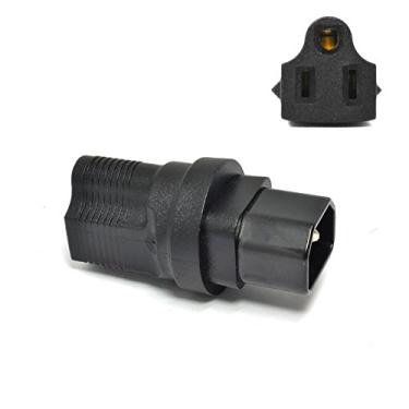 Imagem de Ceptics Plugue adaptador IEC USA NEMA 5-15R para IEC 60320-C14 - Certificação ETL - Grau Industrial (IG-320), Preto