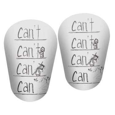 Imagem de Amagogo 2 pçs mini caneleiras de futebol caneleiras pequenas caneleiras protetor à prova de choque caneleiras proteção para jogo de futebol, Branco preto, S