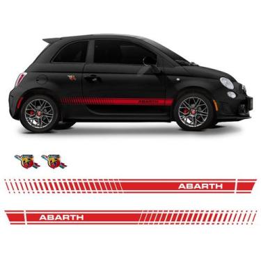 Imagem de Kit Faixa Lateral Fiat 500 Abarth + Emblemas Modelo Original - SPORTIN