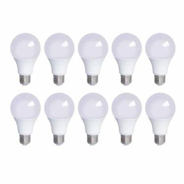 Imagem de Lâmpada Led 12w Bulbo Fria Kit 10 unidades Soquete E27 Bivolt LUZ BRAN