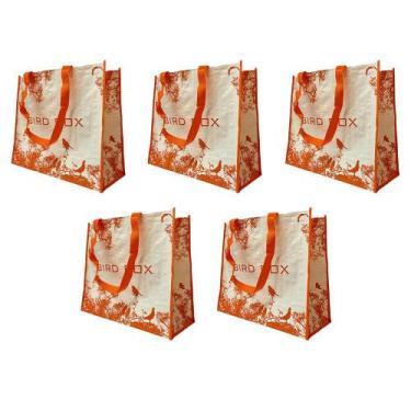 Imagem de Bolsa Ecobag Kit 5 Uni Sacola De Ombro Ecologica Compras Mercado Reuti