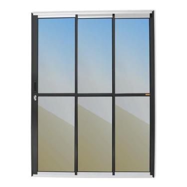 Imagem de Porta de Correr 3 Folhas 1/3 Super Vidro Reflex 210cm X 150cm Brimak