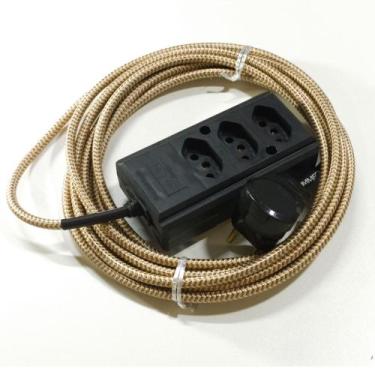 Imagem de Extensão Elétrica 5 Metros Pp 2x0,75mm2 Revestido Tecido - Immediate F