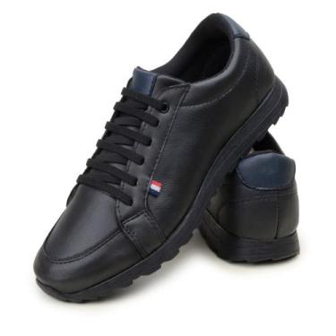 Imagem de Sapatênis Tênis Jogger Masculino Casual Social Esporte Fino Preto Fech