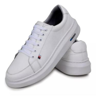 Imagem de Sapatenis Tenis Masculino Casual Moderno 100% Couro Confortável Parra 