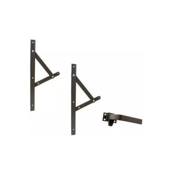 Imagem de Kit Janela Maxim Ar - Braço 60cm - C/ Fecho - Em Bronze - Al-Fer