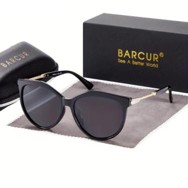 Imagem de Óculos de Moda BARCUR Polarizados Estilo Olho de Gato , Lentes Gradien