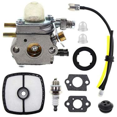 Imagem de Carbhub Carburador para aparador Echo C1U-K29 C1U-K47 C1U-K52 SRM2100 SRM2110 SHC1700 SHC2100 com kit de realimentação para aparador de podador elétrico substitui o kit de carburador Zama
