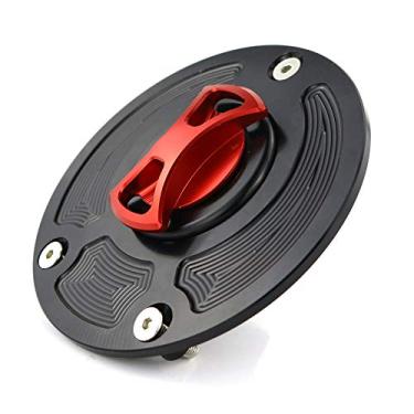 Imagem de Xitomer Tampa de tanque de combustível de tarugo de alumínio CNC, adequada para ZX-6R ZX636 2007-18/ Ninja ZX-10R 2006-17/ KLE650 2007-18/ KLZ1000 2012-18/ ZX-14R ZZR1400 2006-18, tampa de gás