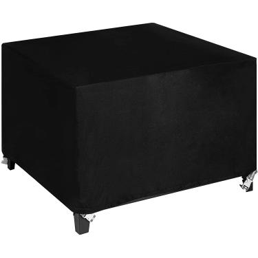Imagem de Bbqzone capa quadrada de 80 cm, capa de lareira, capa de mesa de lareira, tecido resistente com revestimento de PVC, à prova de chuva e à prova de vento