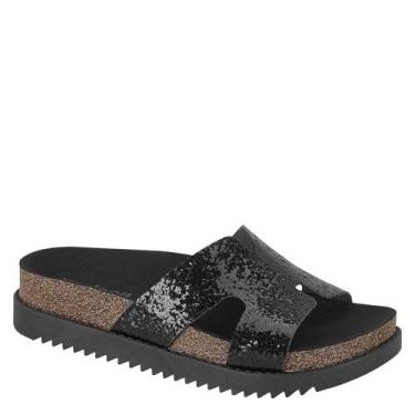 Imagem de Tamanco Feminino Flatform Sandália Conforto Moleca  5500.100, Preto gl