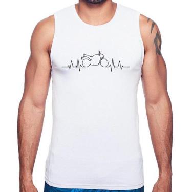 Imagem de Regata Batimentos Cardíacos Moto GP - Foca na Moda, Branco, M