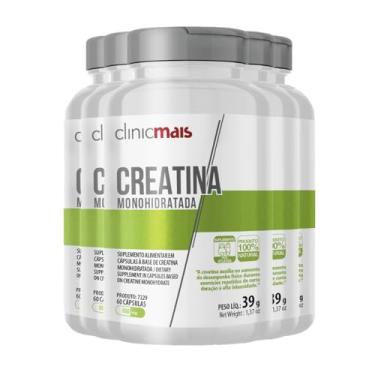 Imagem de Kit 5 Creatina Monohidratada 650mg Clinicmais 60 Cápsulas