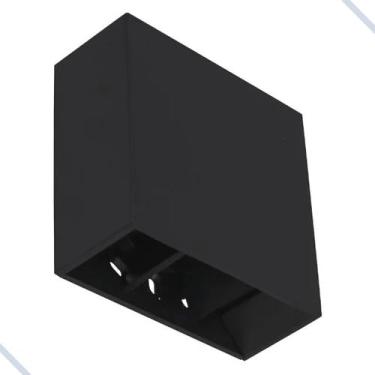 Imagem de Arandela Externa LED, Facho Duplo Ajustável, 5W, IP66, Luz 3000K, Preta