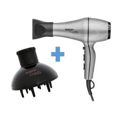 Imagem de Kit taiff - secador cabelo profissional style pro 2000W prata 127V + difusor curves