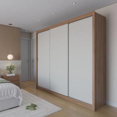 Imagem de Guarda-roupa 3 Portas de Correr 6 Gavetas e Porta Jóias Montclair