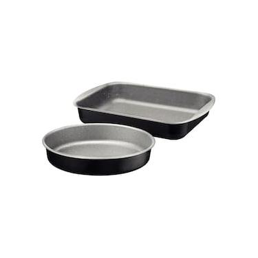 Imagem de Jogo de Assadeiras Tramontina Brasil com Revestimento Antiaderente Starflon Max Preta – 2 Peças