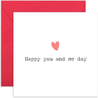 Imagem de Cartão de feliz aniversário para marido e esposa - presentes engraçados e bem-humorados de Dia dos Namorados para ele ou ela - Happy You & Me Day - Design romântico para namorado, namorada, cônjuge