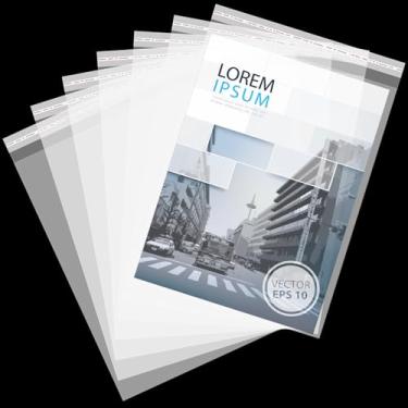 Imagem de Sacos de celofane autoseláveis de 22,8 cm x 30,5 cm, 120 unidades de sacos de plástico transparente grandes para documentos, camiseta, papel A4, roupas, embalagens decorativas - sacos de petiscos com autovedação para segurança alimentar da FDA