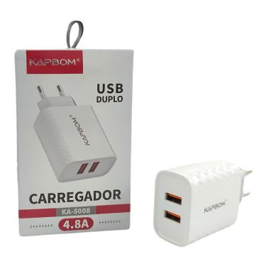 Imagem de Fonte Para Carregamento De Baterias Universal Turbo 4.8a Com Usb Duplo
