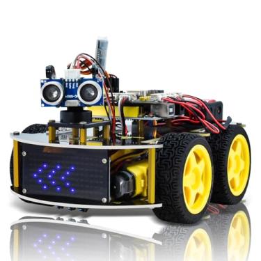 Imagem de KEYESTUDIO Smart Car Robot,4WD Programmable DIY Starter Kit for Arduino for Uno R3,Electronics Programming Project/STEM Educational/Science Coding Robot for Teens Adults,15+