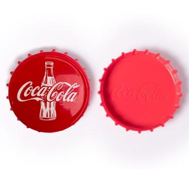 Imagem de Porta Copos Coca Cola Vermelho E Branco 8,5cm - 6 Unidades
