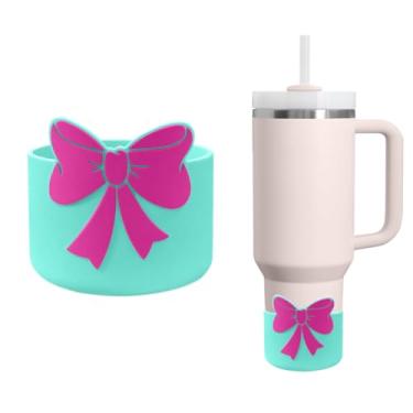 Imagem de AXMCCH Capa protetora de silicone para bota de 7,5 cm para Stanley Quencher H2.0 1,134 g e IceFlow Flip 567.0 g 850.5 g e hydroflask 340.2-680.4 g, tampa de manga inferior de garrafa antiderrapante