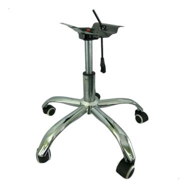 Imagem de Kit Base para Cadeira de Escritório Begônia – Flange, Pistão, Base Estrela e Rodízios PU Anti Risco Home Gourmet