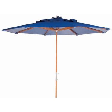 Imagem de Ombrelone Leblon Azul Marinho em Madeira Central 2,40 MT (LARG) com Te