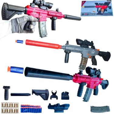 Imagem de Fuzil Arma De Brinquedo Com Dardos Ventosa E Capsulas Rifle (CINZA)