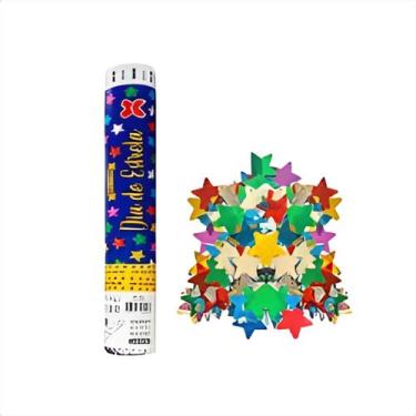Imagem de Lanca Confete Metalizado 30cm Colorido Dia de Estrela - Make +