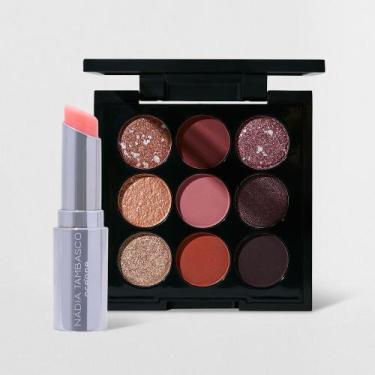Imagem de Kit Paleta de Sombras + Revitalizador Labial Rosa Nádia Tambasco By Oc