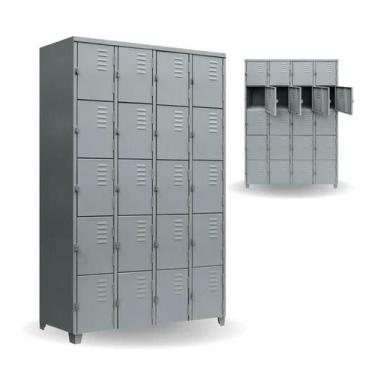 Imagem de Armário Roupeiro De Aço Vestiário Academia 20 Portas Locker - Sagrado 