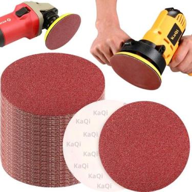 Imagem de 70 X Lixas Disco Grão Liso 125mm 5 Pol. Lixadeira Politriz KaQi - Maga