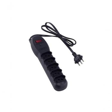 Imagem de Filtro De Linha Force Line Slim Bivolt 5 Tomadas Preto