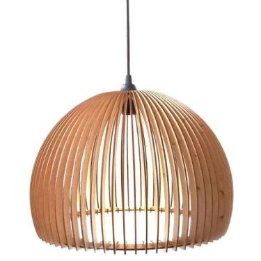 Imagem de Luminária Teto Tipo Pendente Casablanca Mdf - Completa Mdf Cru - LENOB