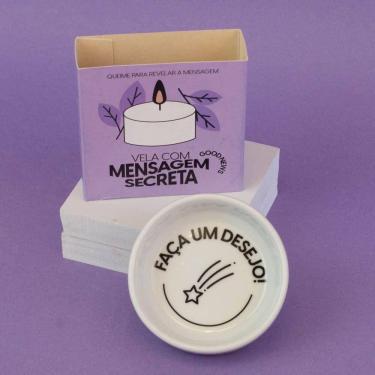 Imagem de Vela Aromática De Baunilha Com Mensagem Secreta - Realize Um Desejo