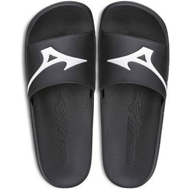 Imagem de Chinelo Mizuno Slide Basic Masculino, Preto, Branco, 39-40