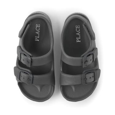 Imagem de The Children's Place Sandália antiderrapante unissex para meninos, Cinza, 11 US Toddler