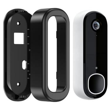 Imagem de Suporte de porta adesivo compatível com campainha de vídeo Arlo 2K (2ª geração), suporte de montagem sem broca, proteção à prova de intempéries para câmera Arlo Doorbell, adequado para apartamentos