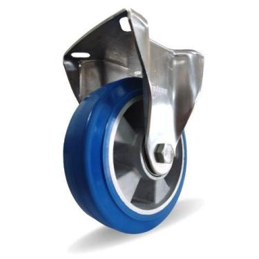 Imagem de Rodizio Inox 8x2 Alta Resistência Elástico Azul fixo 700 kg - Colson