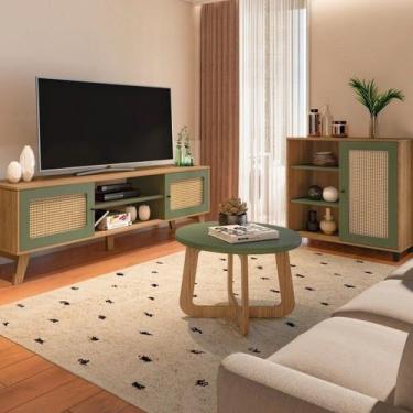 Imagem de Kit 3 Peças com Rack para TV até 75 Polegadas, Buffet e Mesa de Centro