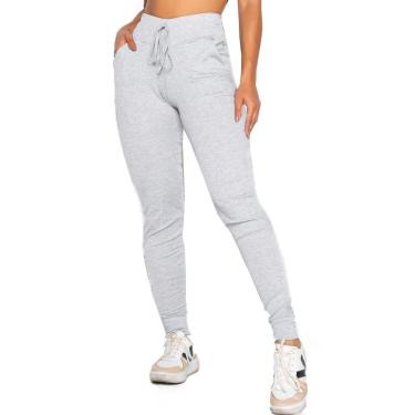 Imagem de Calça Jogger Ribana Bravaa Store Moletinho Feminina Esportiva Flanelado 022-Feminino