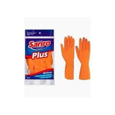 Imagem de Luva de látex plus laranja tamanho P - Sanro